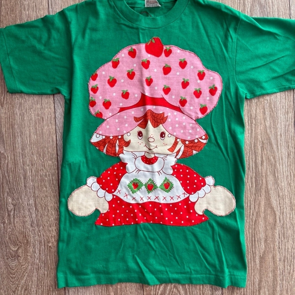 Strawberry Shortcake 1980's Vintage Hanes Kids T-Shirt Size 14-16